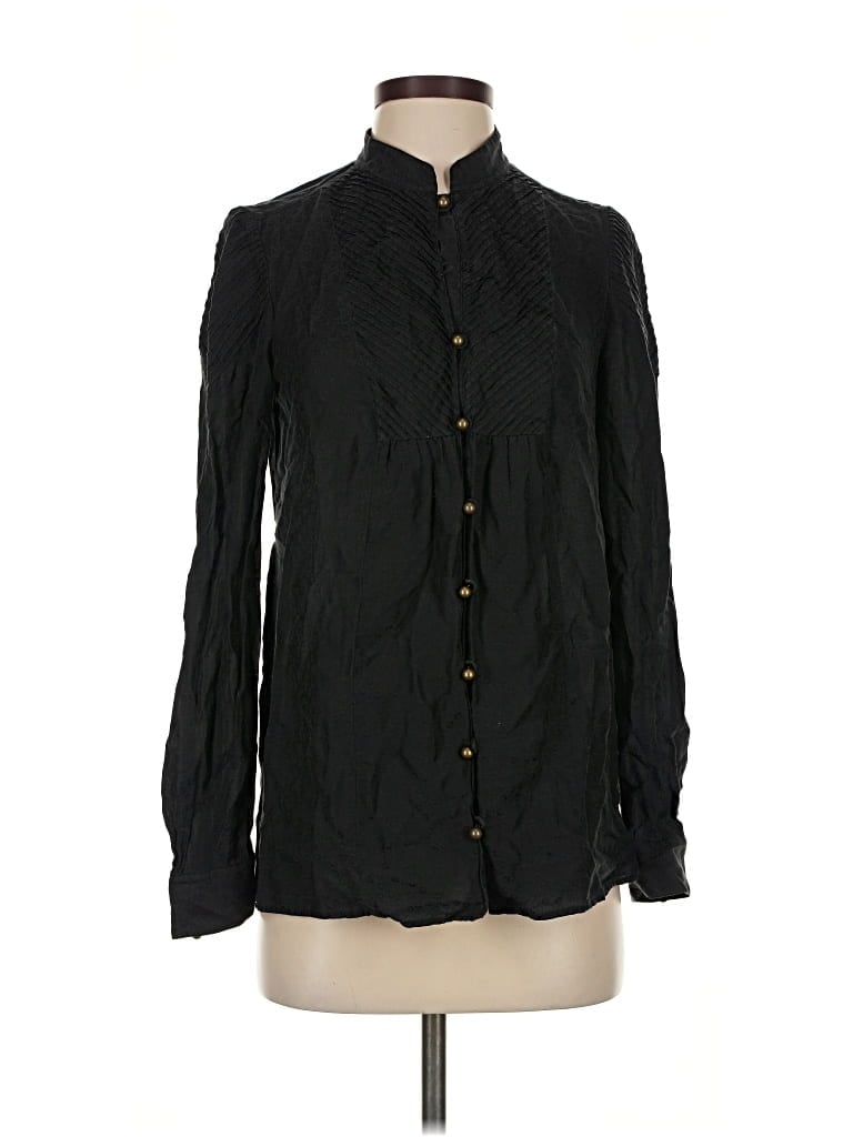Pre-owned Juicy Couture Long Sleeve Blouse In Black