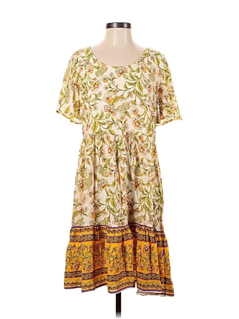 Pre-owned Unbranded Casual Dress In Yellow