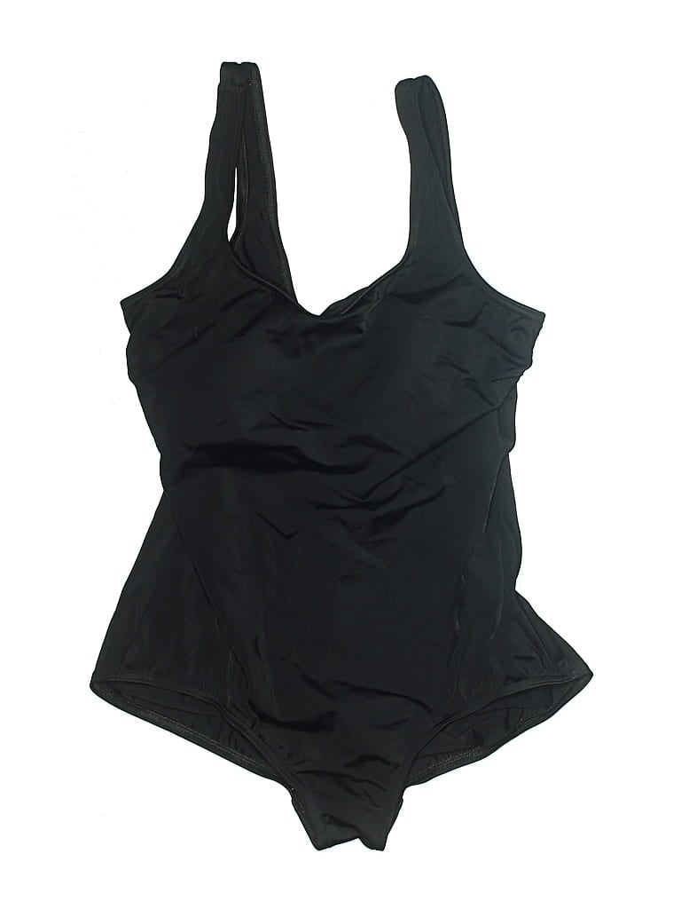 Pre-owned Lands' End One Piece Swimsuit In Black