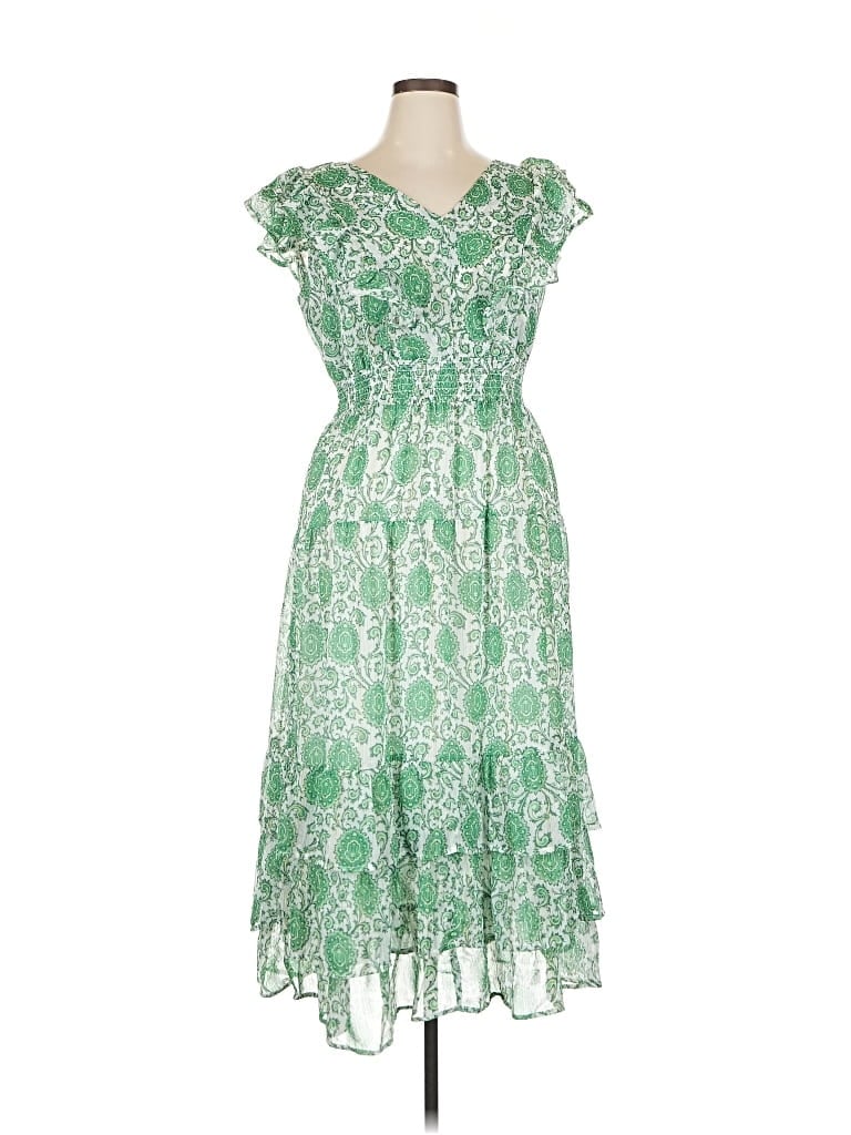 Pre-owned Assorted Brands Cocktail Dress In Green