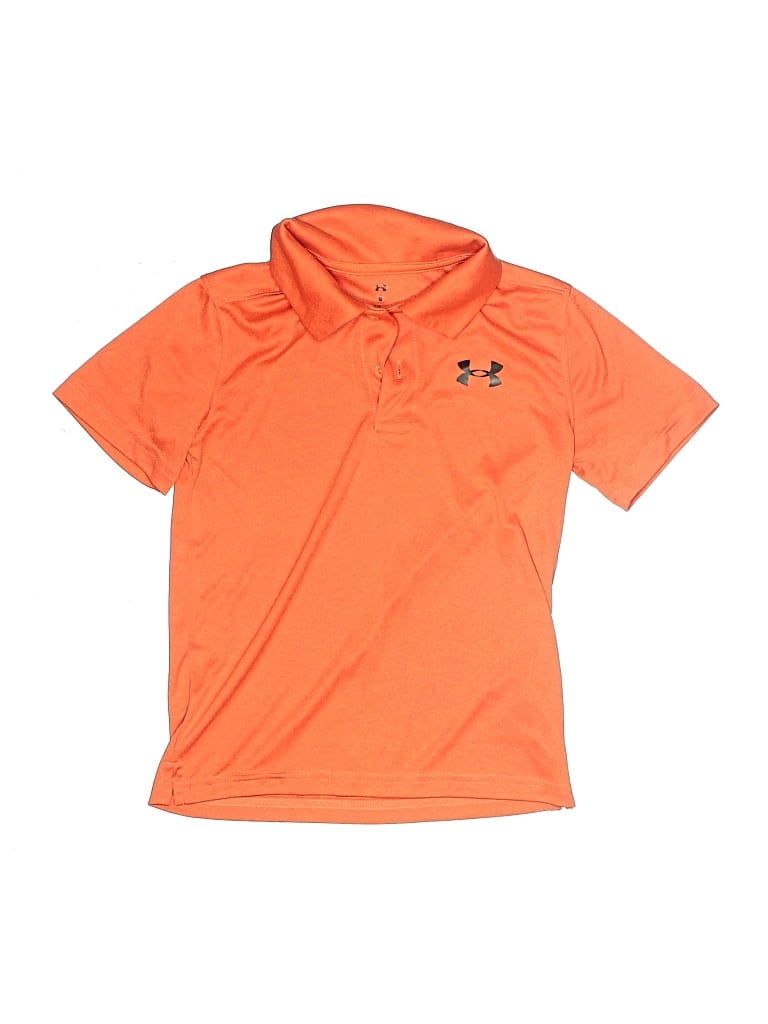 Pre-owned Under Armour Kids' Short Sleeve Polo Shirt In Orange