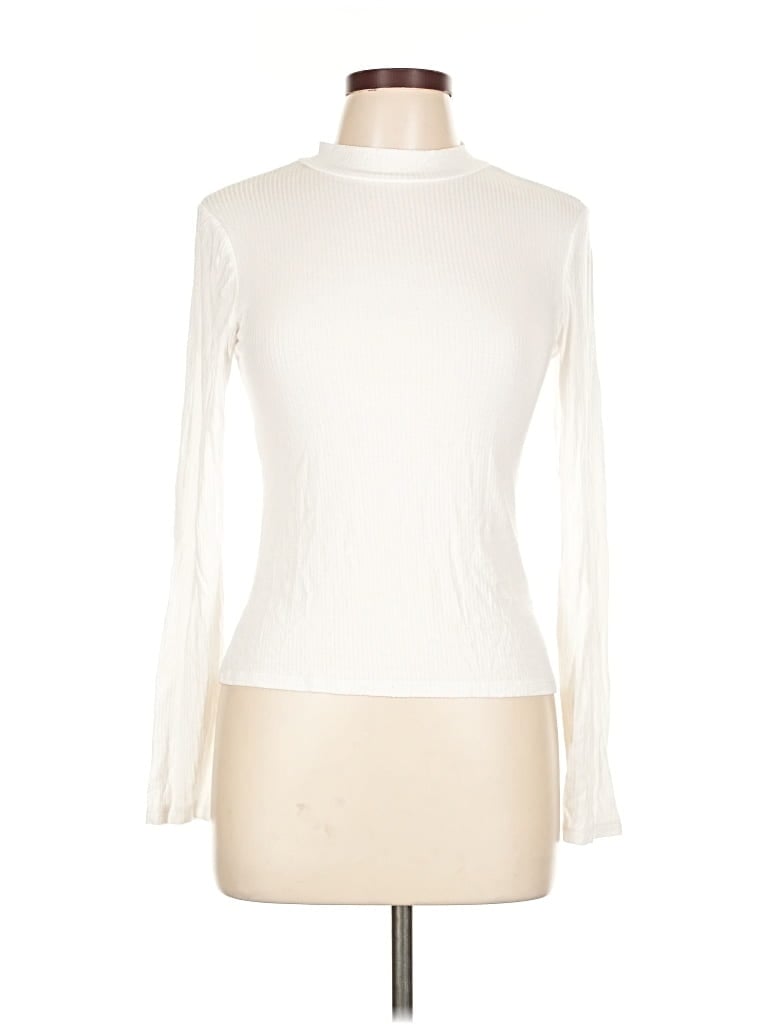 Pre-owned Love Streak Long Sleeve Turtleneck In White