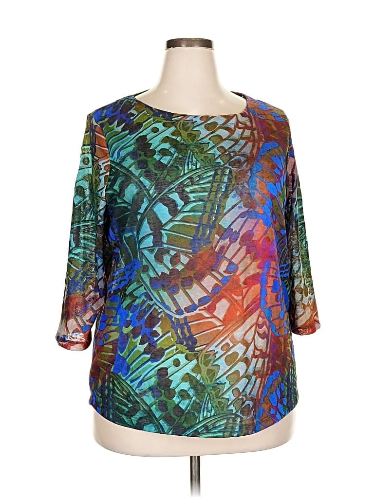 Pre-owned Fdj 3/4 Sleeve Blouse In Blue