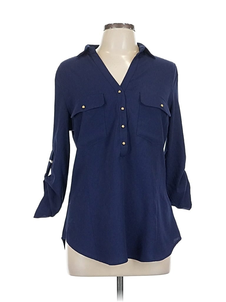 Pre-owned Skies Are Blue 3/4 Sleeve Blouse In Blue