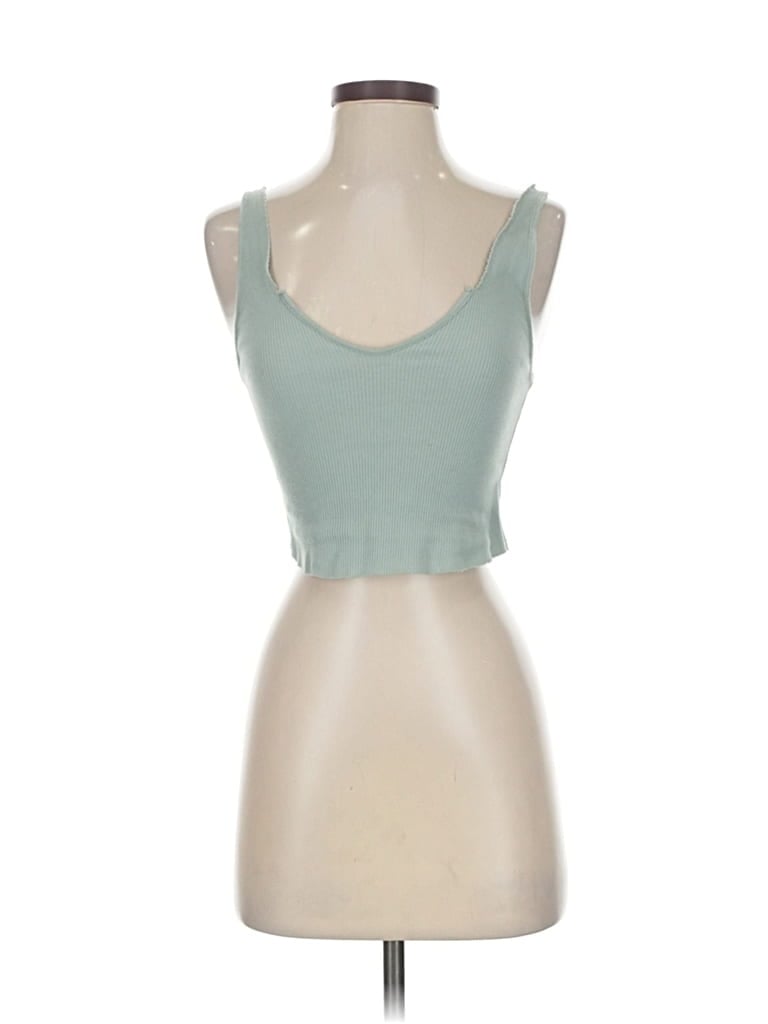 Pre-owned Bdg Tank Top Green Strapless Neckline Tops