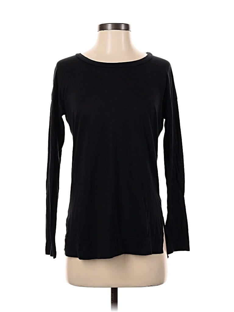 Pre-owned Splendid Long Sleeve T-shirt In Black