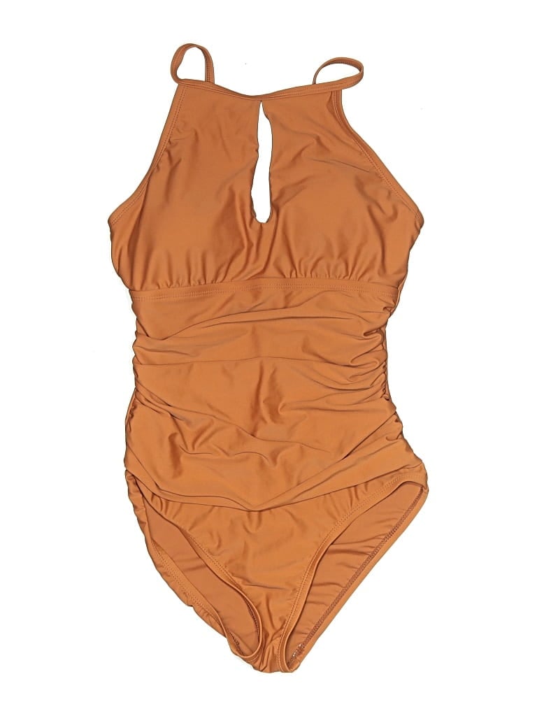 Pre-owned Ellen Tracy One Piece Swimsuit In Brown