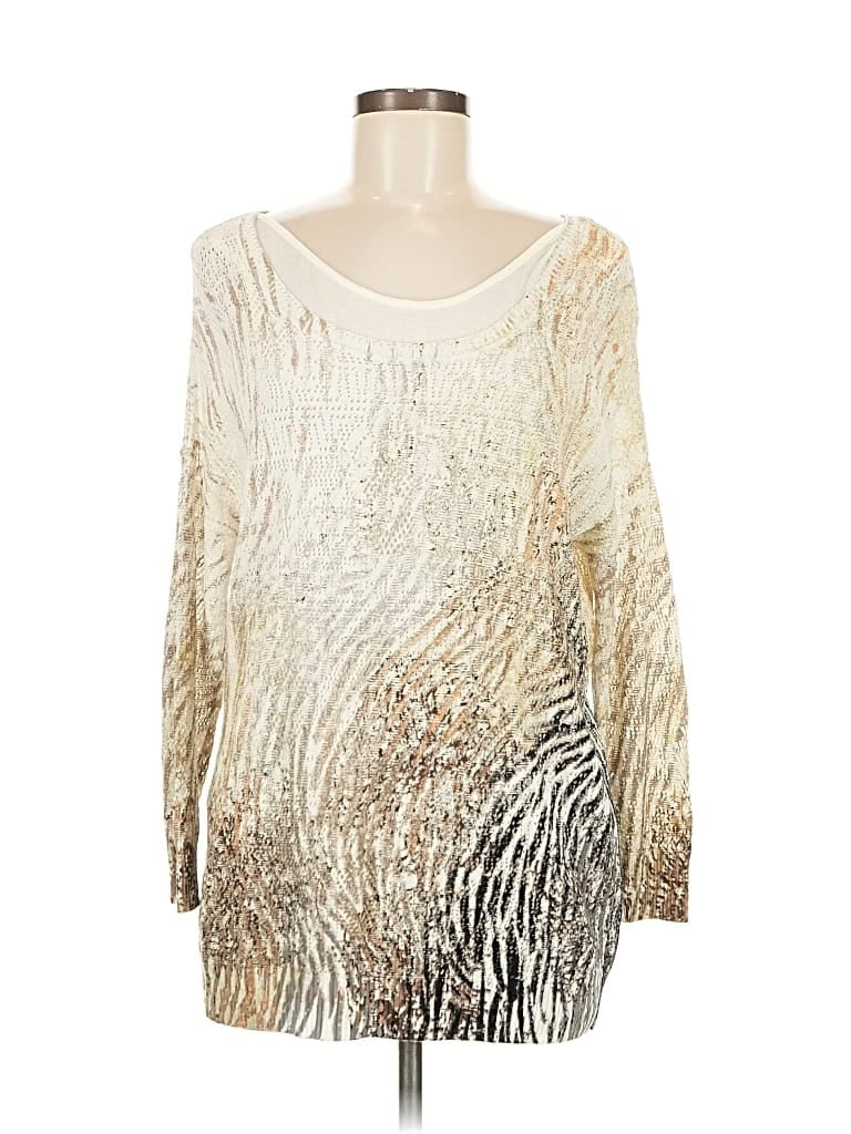 Pre-owned Nic + Zoe Pullover Sweater In Gold