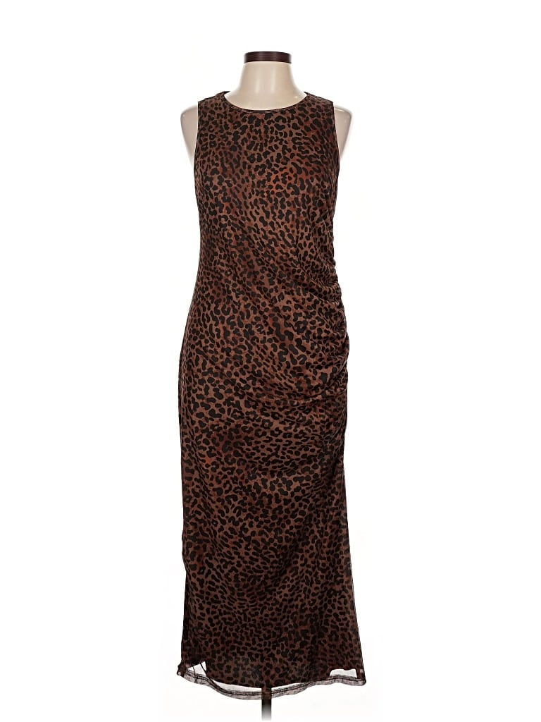 Pre-owned Shein Curve Cocktail Dress In Brown
