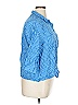 Assorted Brands Stripes Blue 3/4 Sleeve Button-Down Shirt Size 16 - photo 4