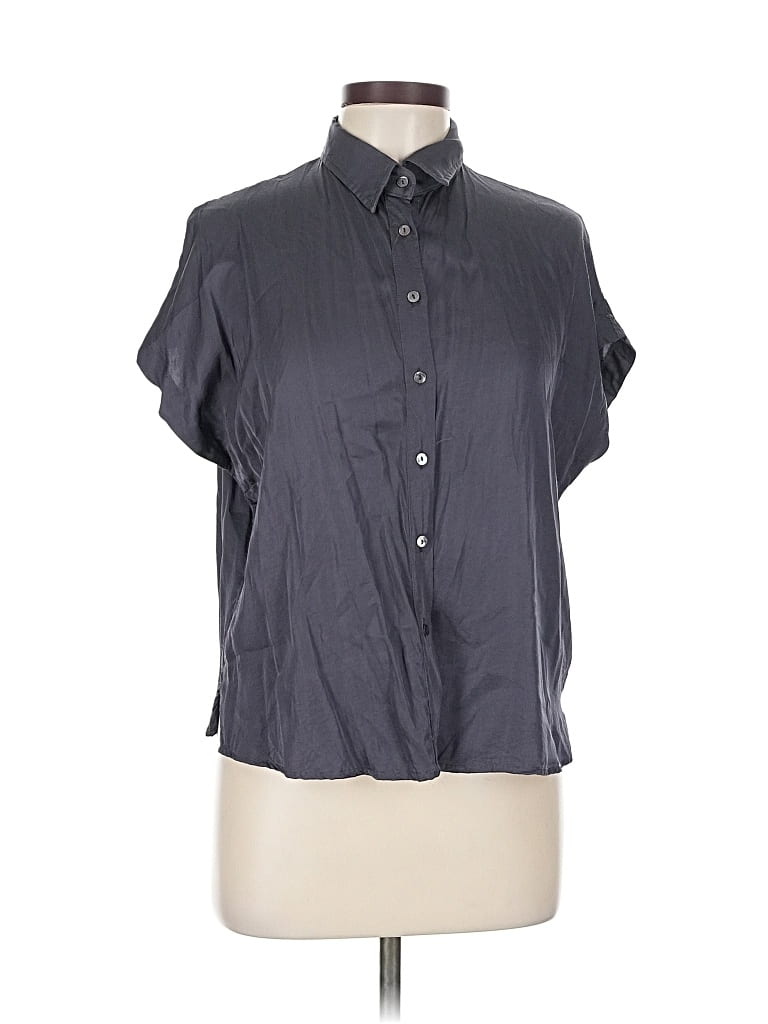 Pre-owned Olivaceous Short Sleeve Blouse In Gray