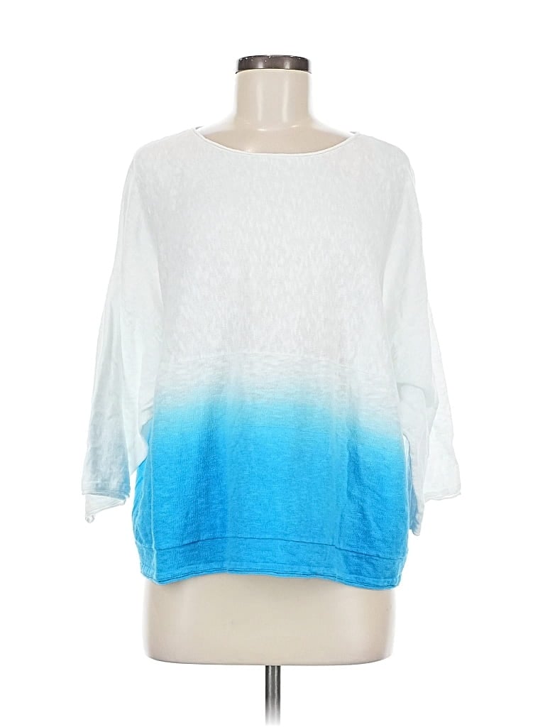 Pre-owned Purejill 3/4 Sleeve T-shirt In Blue