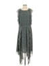 1.State 100% Polyester Print Green Casual Dress Size XS - photo 1