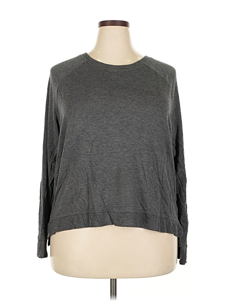 Pre-owned Alfani 3/4 Sleeve T-shirt In Gray