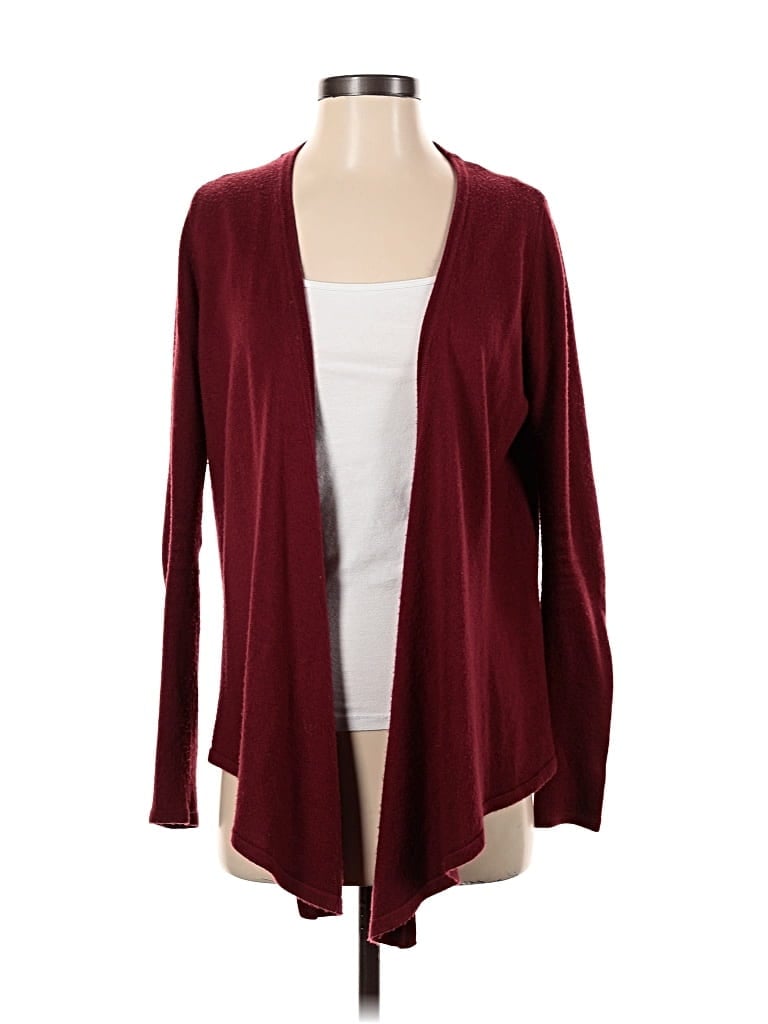 Pre-owned Forever 21 Cardigan Sweater In Burgundy