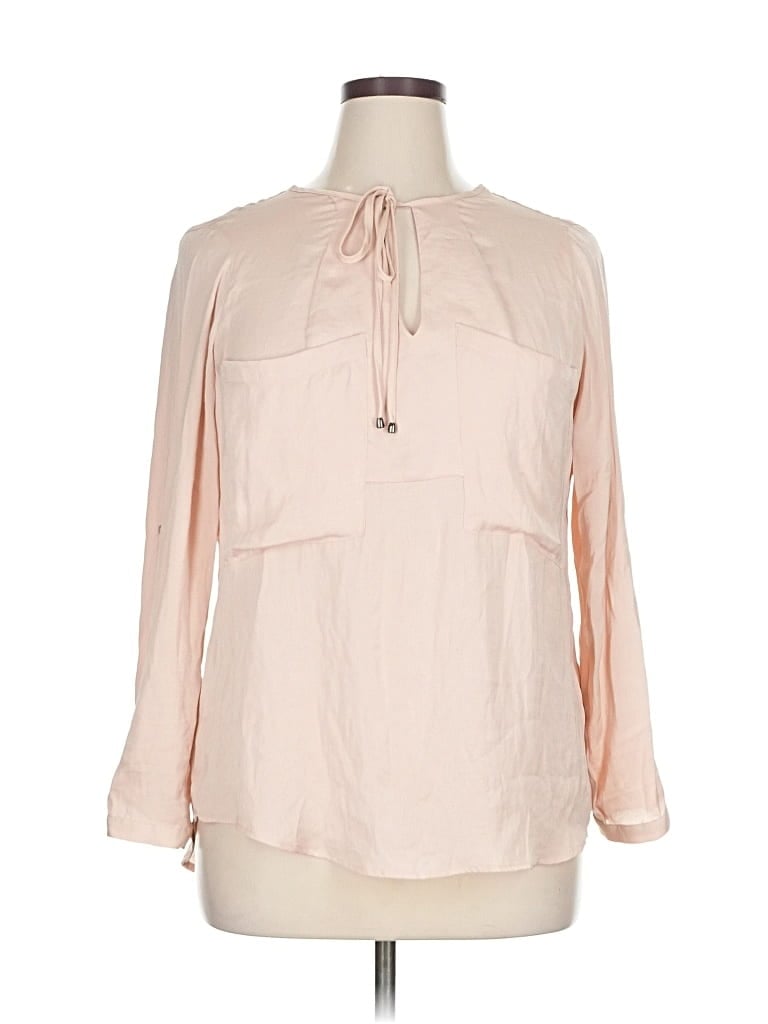 Pre-owned Zara Basic 3/4 Sleeve Blouse In Pink