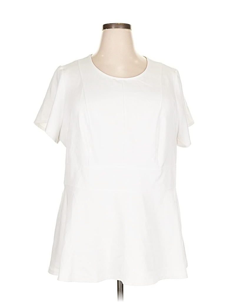 Pre-owned Lane Bryant Casual Dress In White