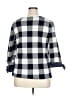 Talbots Checkered-gingham Blue Pullover Sweater Size 1X(14-16) - photo 2