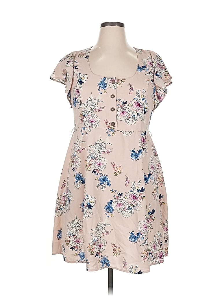 Pre-owned Xhilaration Casual Dress In Brown