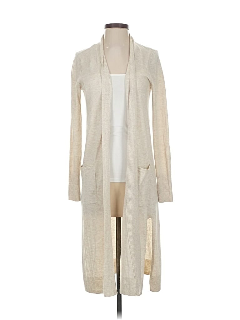 Pre-owned Ann Taylor Loft Cardigan Sweater In White