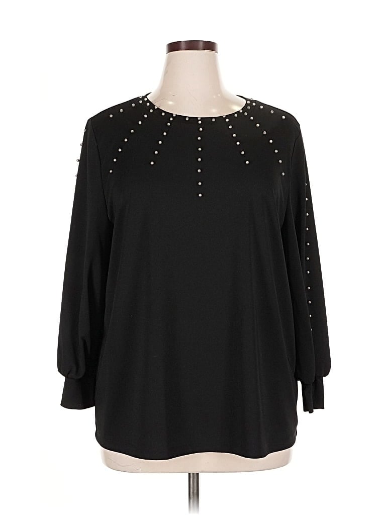 Pre-owned Karl Lagerfeld Long Sleeve Blouse In Black