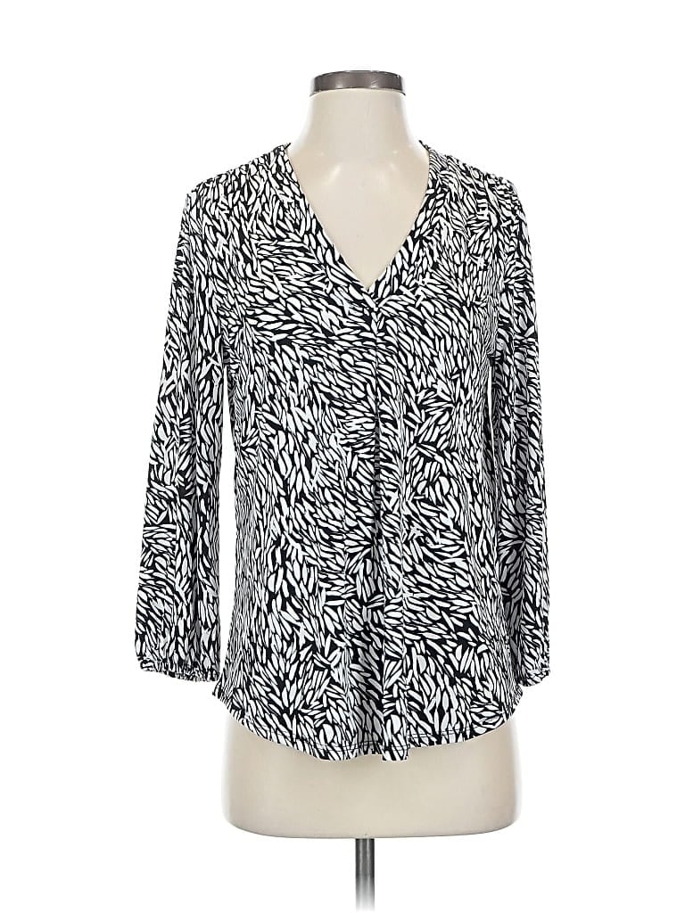 Pre-owned Vince Camuto 3/4 Sleeve Blouse In Silver