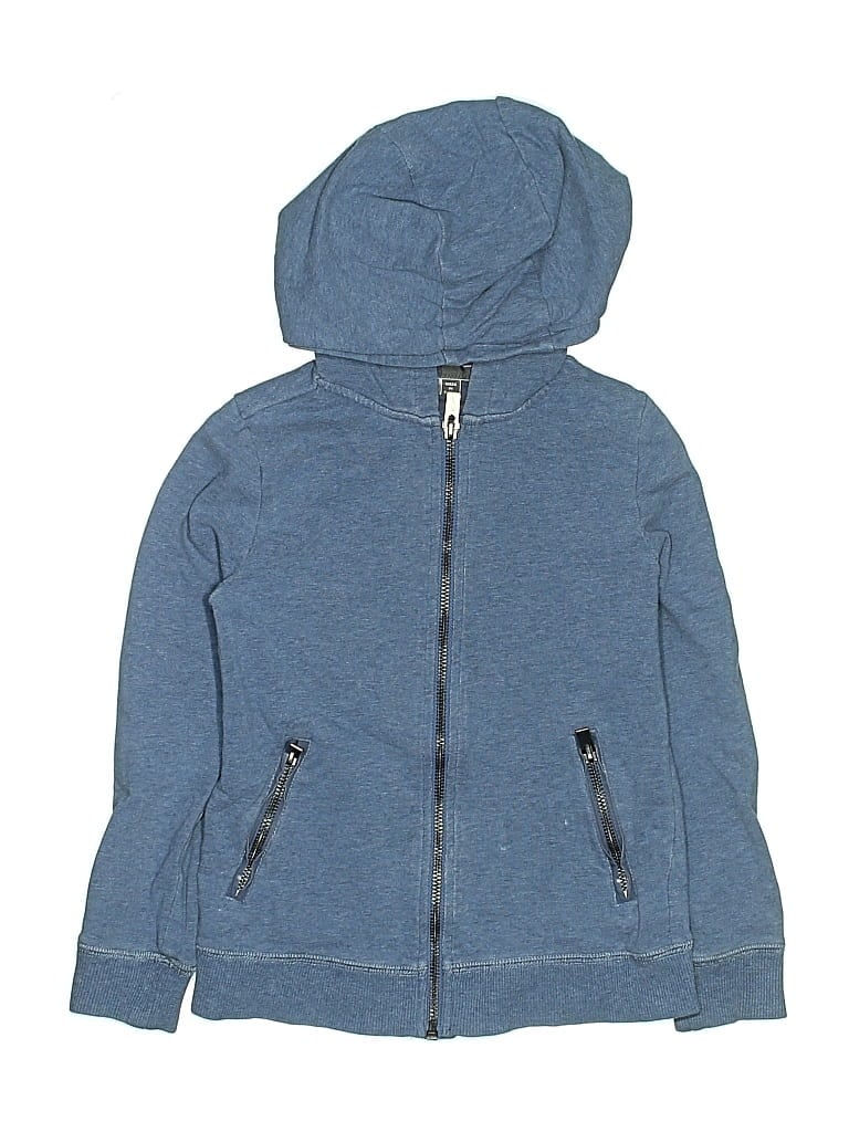 Pre-owned Vince Kids' Zip Up Hoodie In Blue
