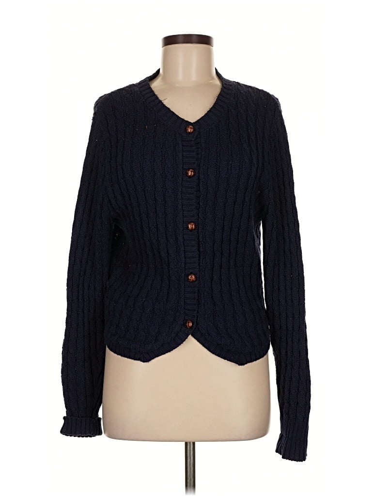 Pre-owned Assorted Brands Cardigan Sweater In Blue