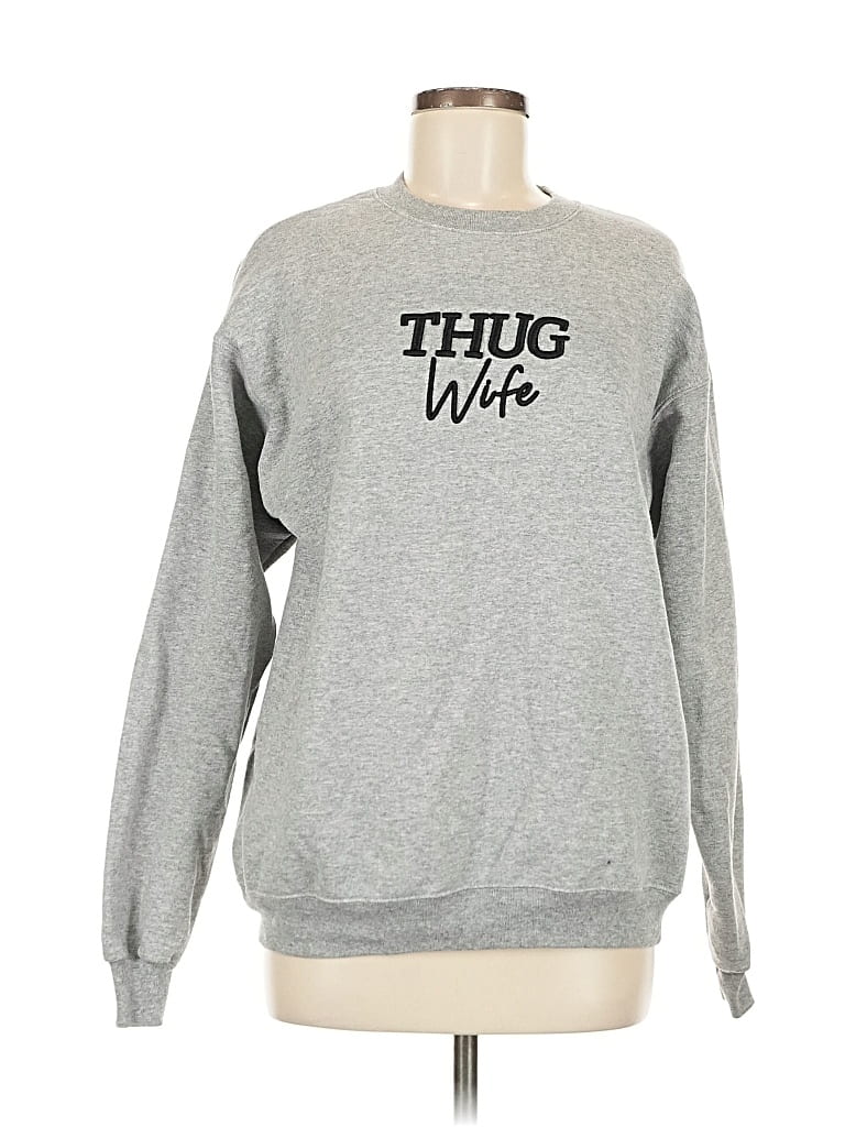 Pre-owned Hanes Sweatshirt In Gray