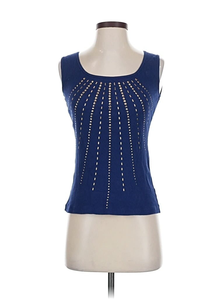 Pre-owned Karen Scott Sleeveless T-shirt In Blue
