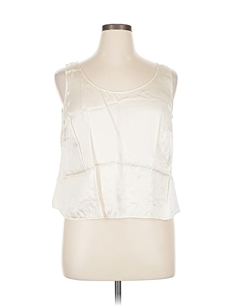 Pre-owned Carmen Marc Valvo Sleeveless Blouse In Ivory