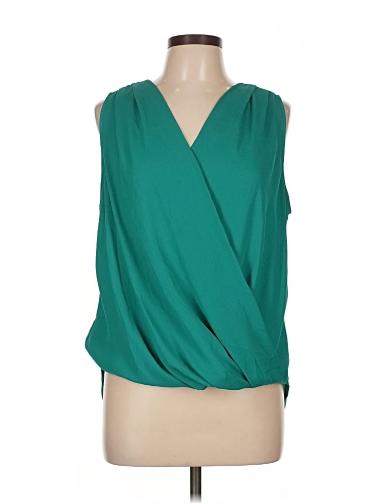 Pre-owned Cynthia Rowley Tjx Sleeveless Blouse In Green