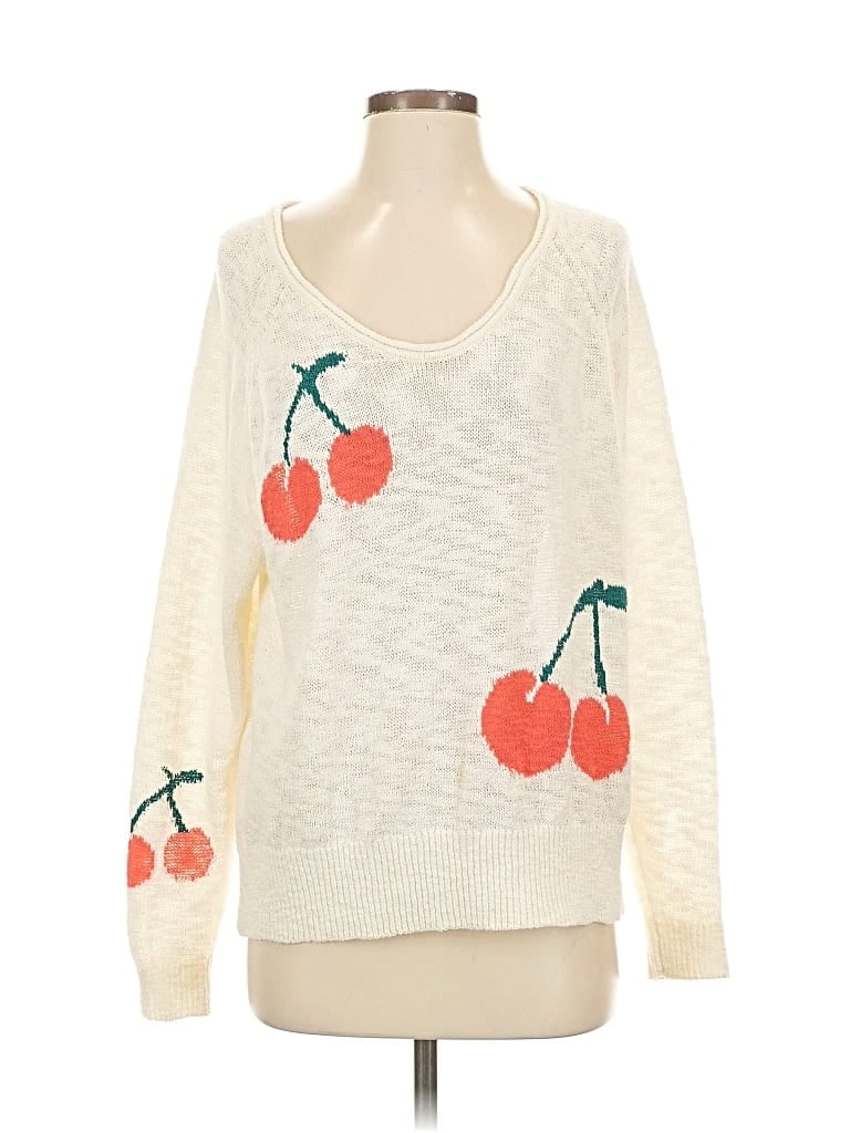 Pre-owned Lou & Grey Pullover Sweater In White