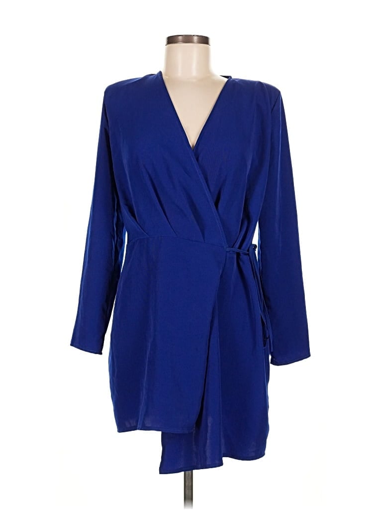 Pre-owned Missguided Coat In Blue