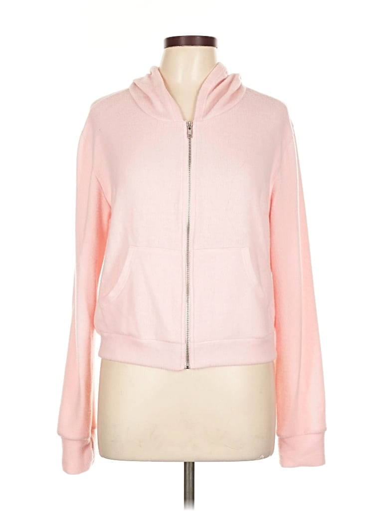 Jac Parker Zip Up Hoodie In Pink