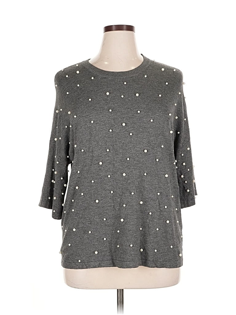 Pre-owned Neiman Marcus Pullover Sweater In Gray