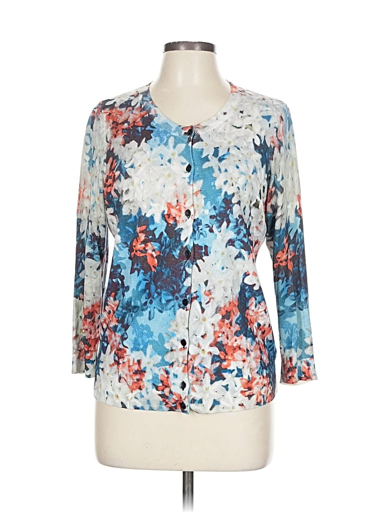 Pre-owned Talbots Cardigan Sweater In Blue