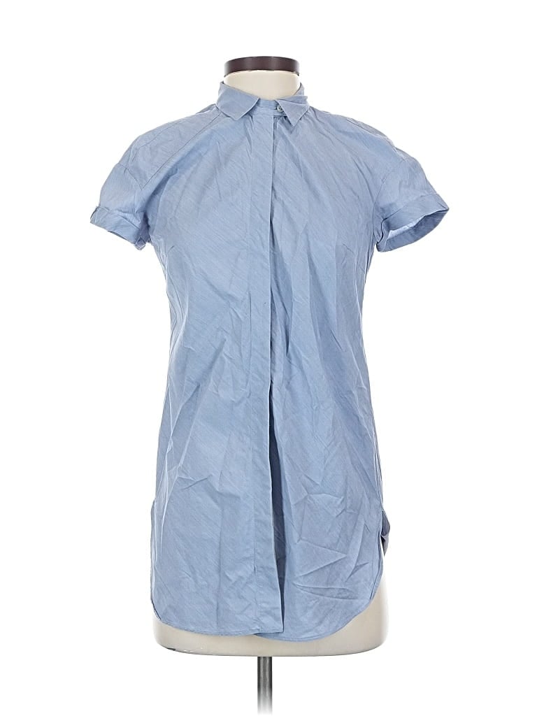 Pre-owned Brunello Cucinelli Short Sleeve Button Down Shirt In Blue