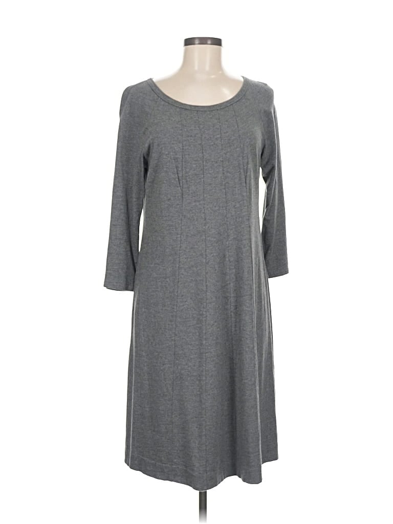 Pre-owned Jjill Casual Dress In Gray