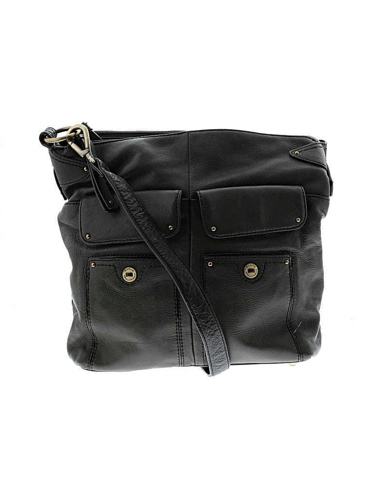 Pre-owned Stone Mountain Leather Crossbody Bag In Green