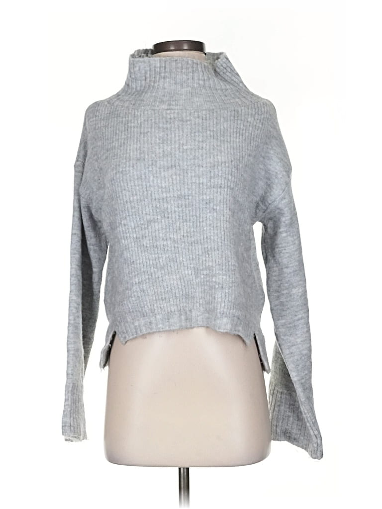 Pre-owned Topshop Turtleneck Sweater In Gray