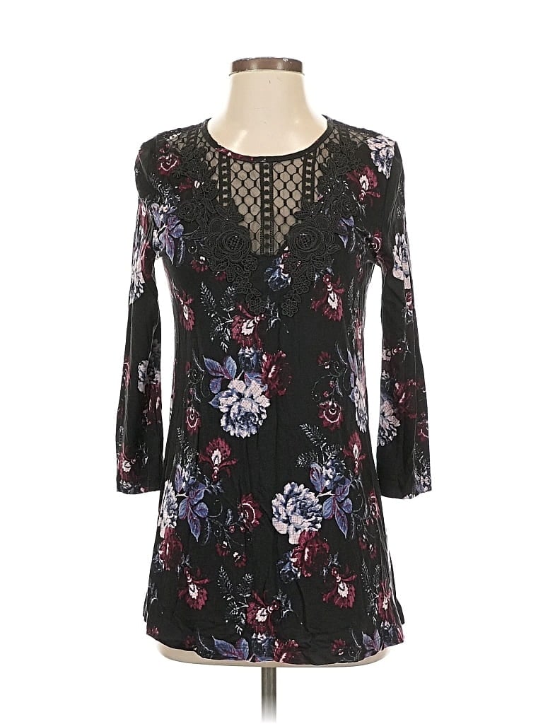 Pre-owned Maurices 3/4 Sleeve Blouse In Black