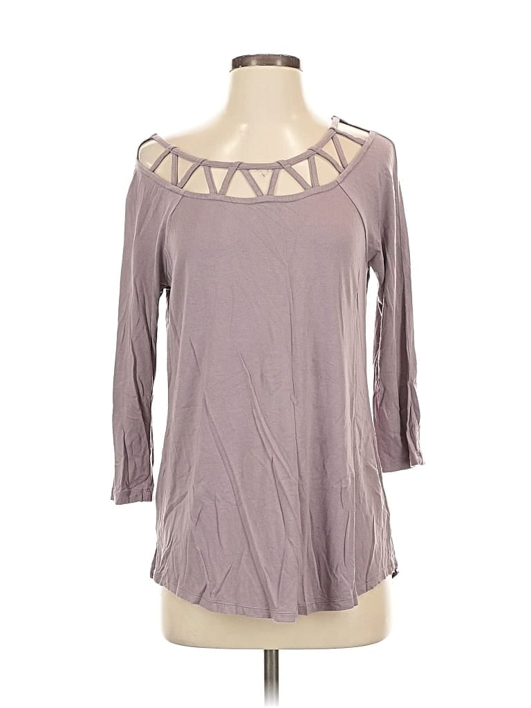 Pre-owned 24/7 Maurices 3/4 Sleeve T-shirt In Gray