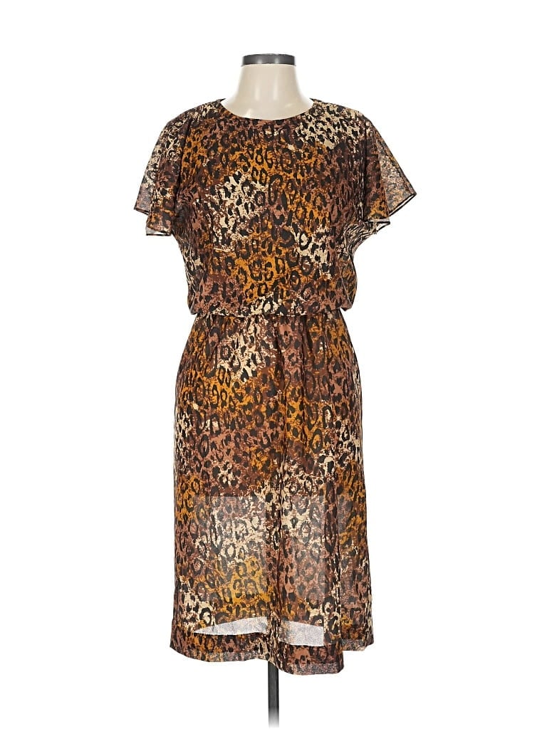 Pre-owned Assorted Brands Casual Dress In Brown