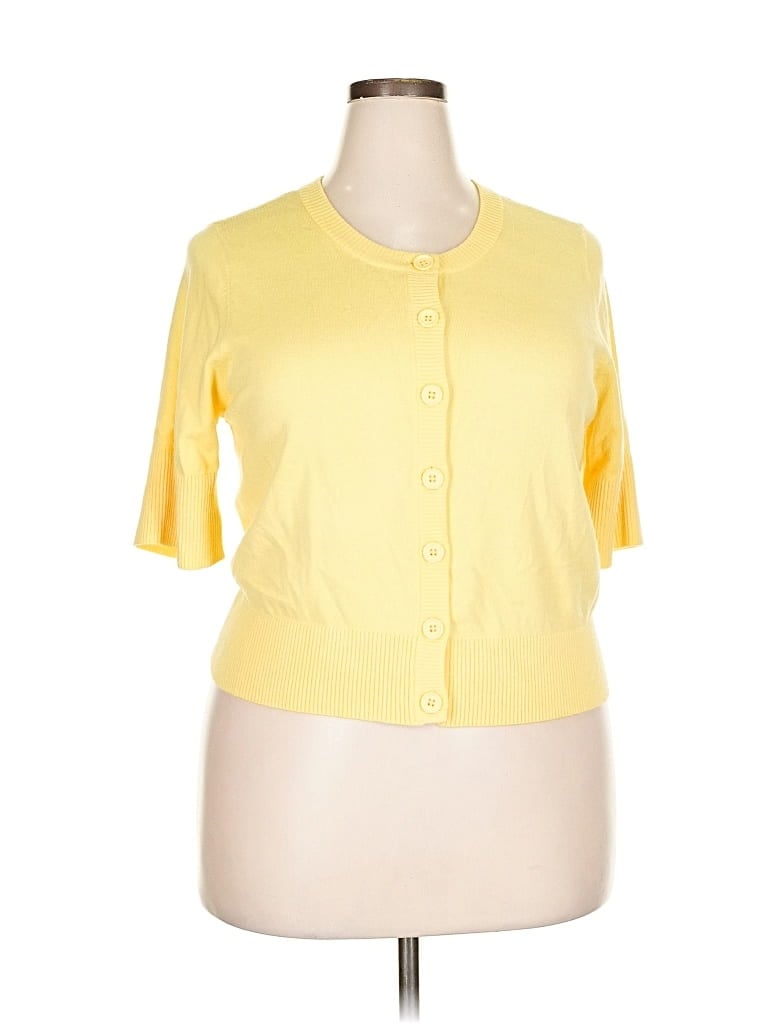 Pre-owned Torrid Cardigan Sweater In Yellow
