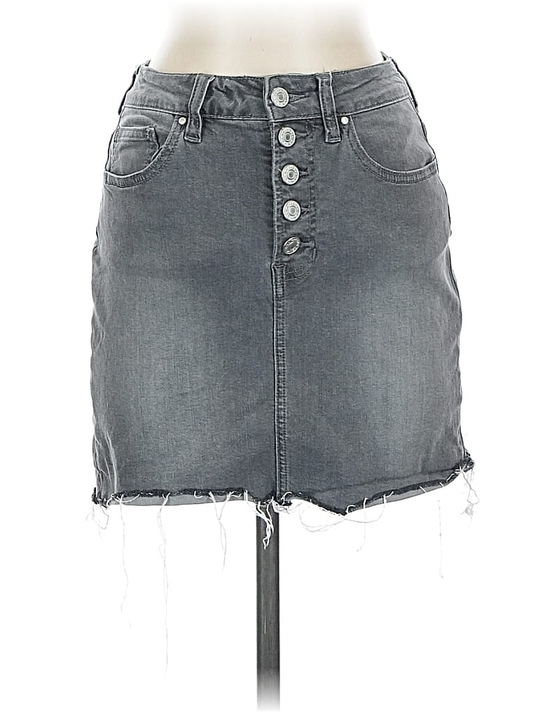 Pre-owned Pacsun Denim Skirt In Gray