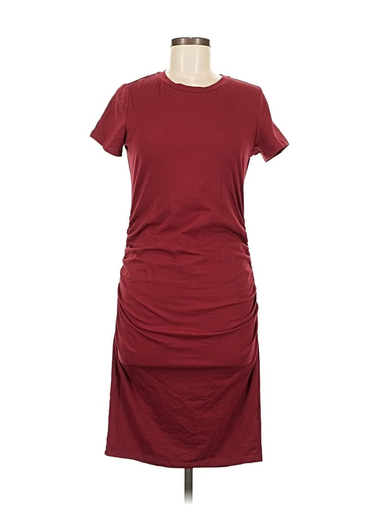 Pre-owned Assorted Brands Casual Dress In Burgundy