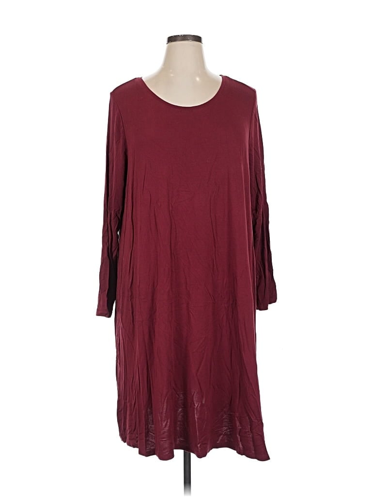 Pre-owned Ellos Casual Dress In Burgundy