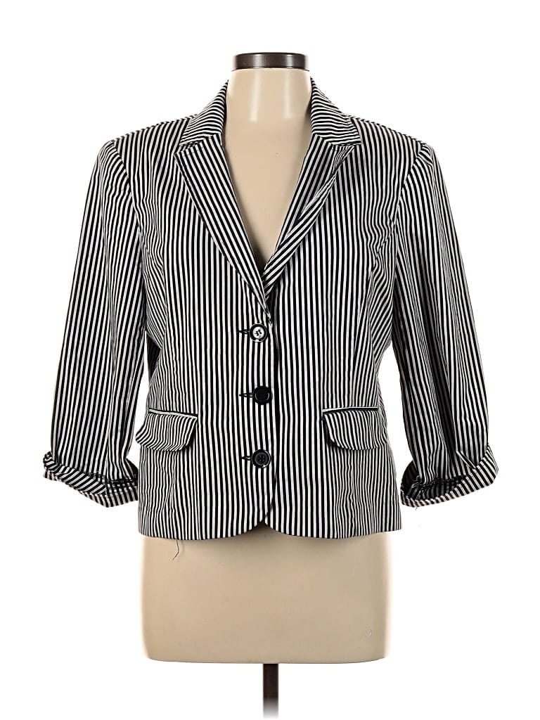 Pre-owned Dressbarn Blazer Jacket In Gray