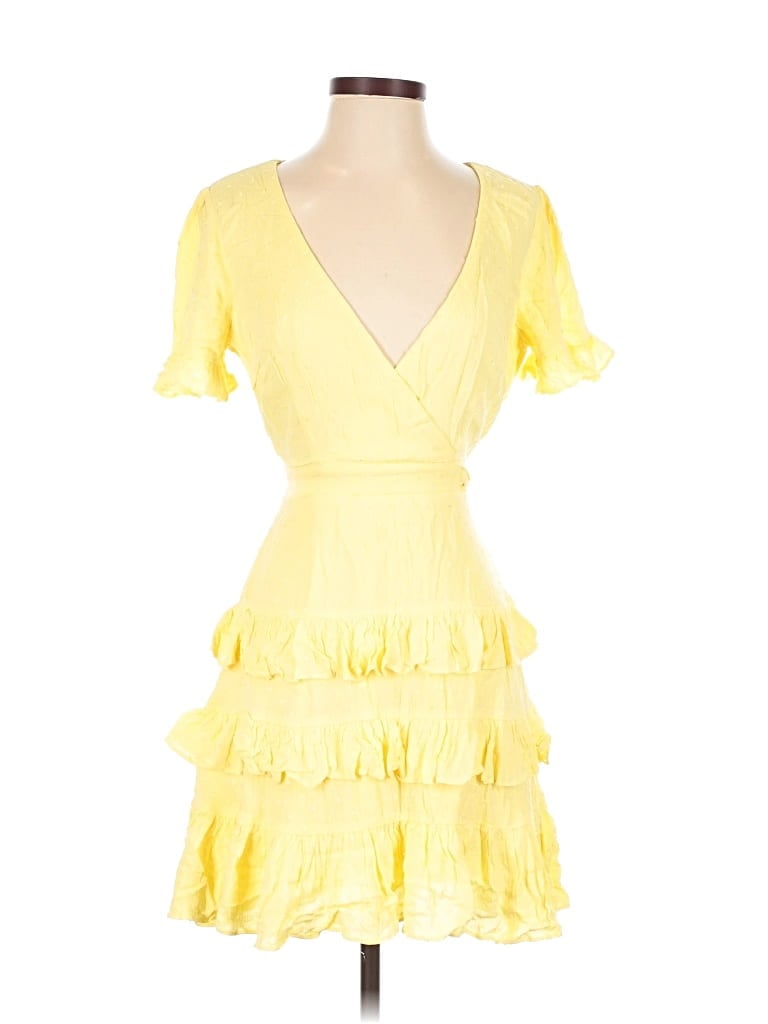 Pre-owned Lulus Cocktail Dress In Yellow